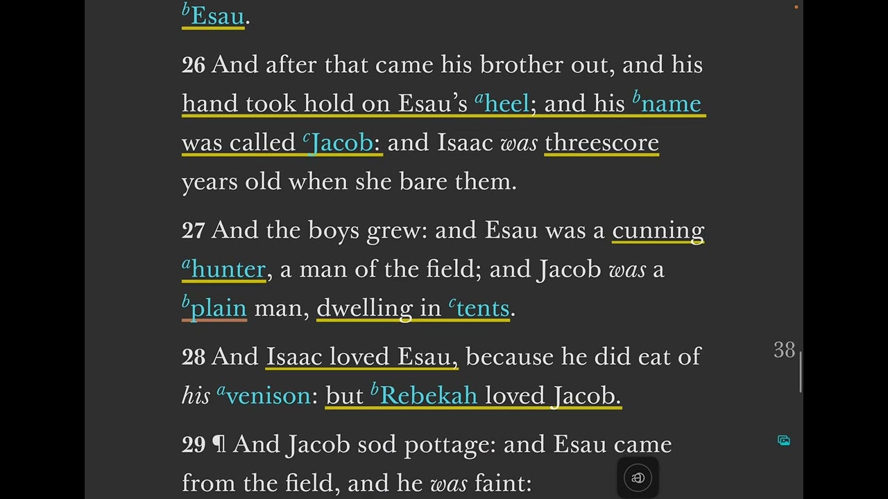 CFM S3E74A. Gen 25. Birthright or Pottage?