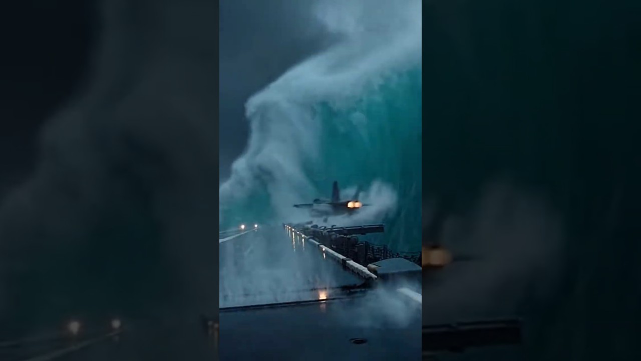 Landing Goes Wrong as Jet Hits a Giant Ocean Wave 🌊⚠️