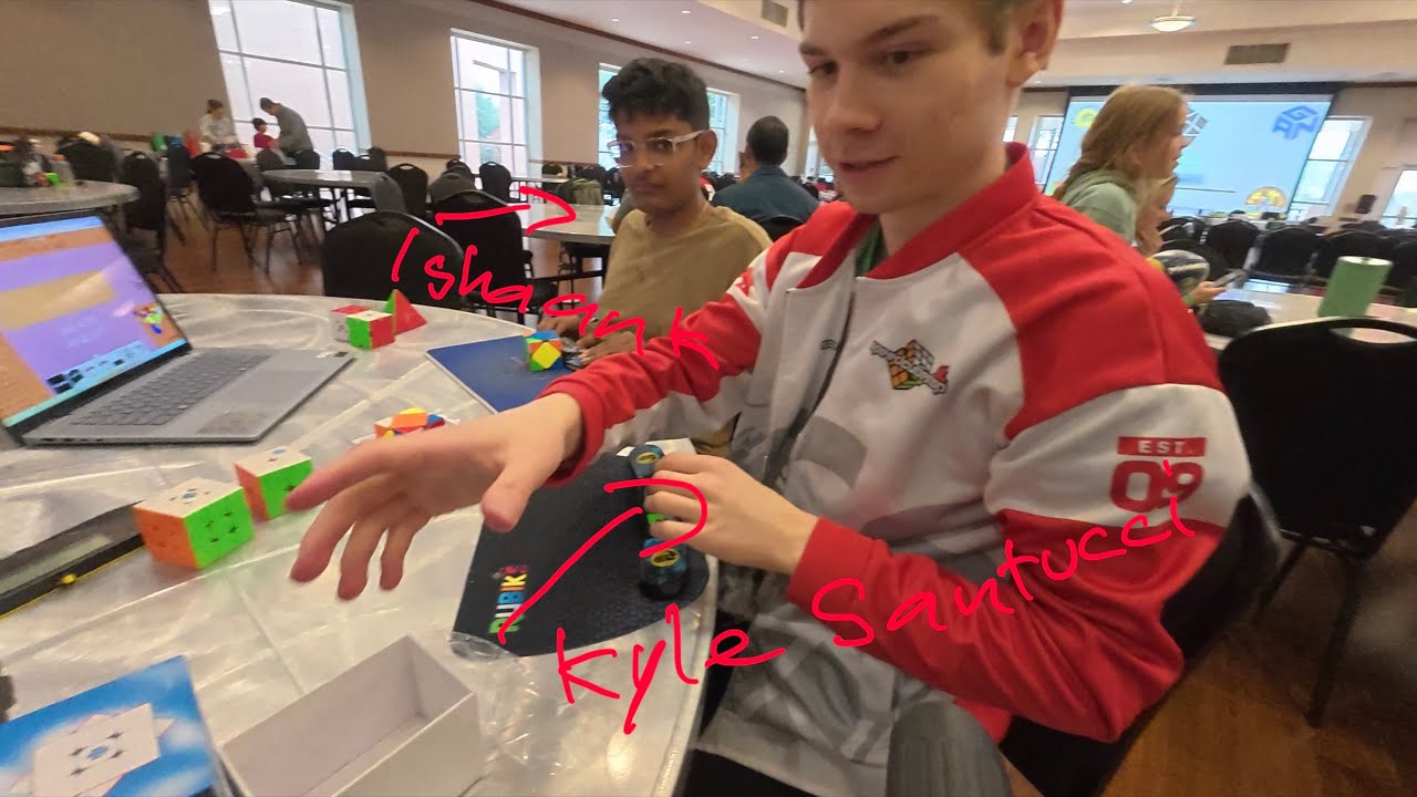 Winning a raffle Gan 14 ft: @KyleSantucci and @Cube2Ishaank 