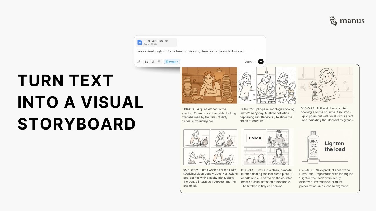 Manus AI: Go From Script to Storyboard Instantly