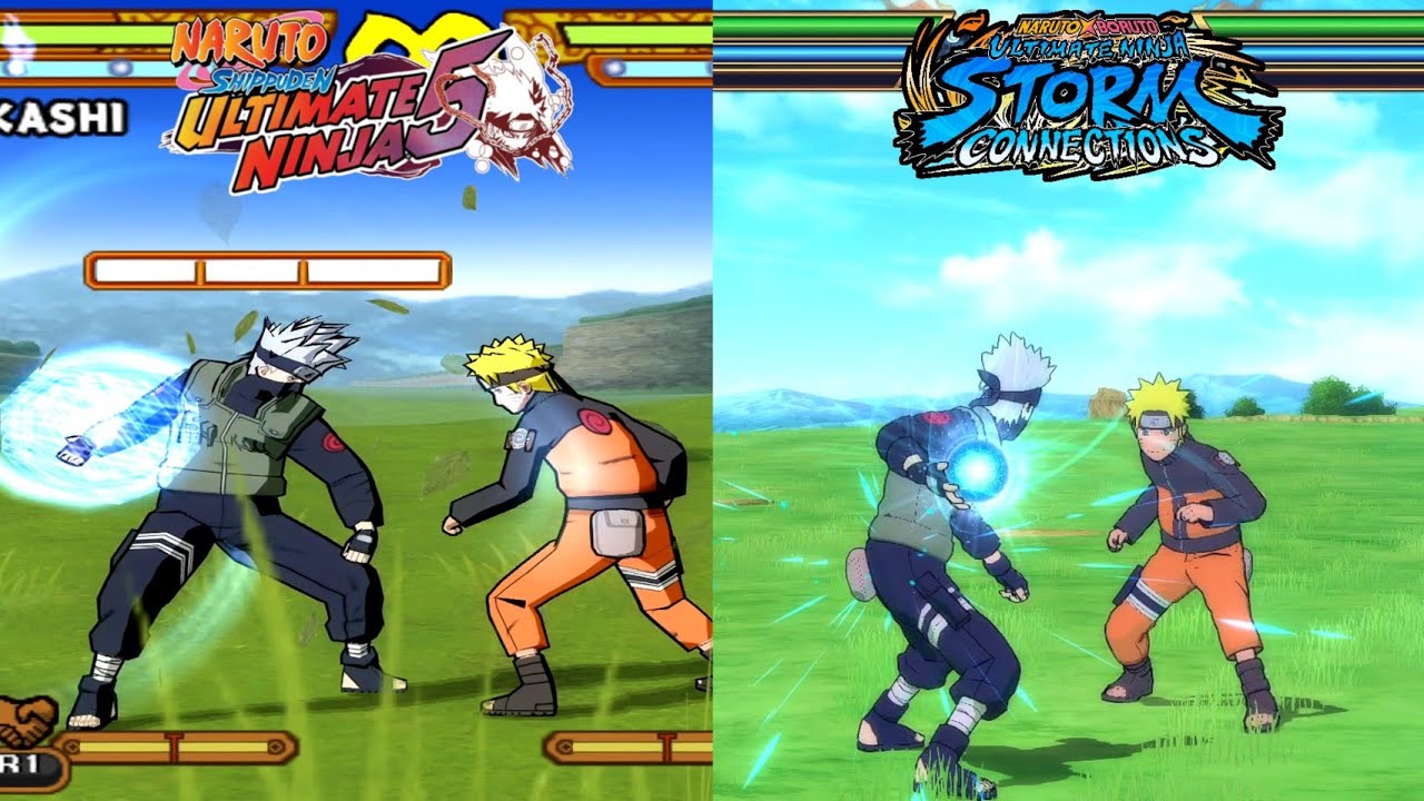 Naruto Storm Connections против Naruto Ultimate Ninja 5 | Сравнение всех дзюцу