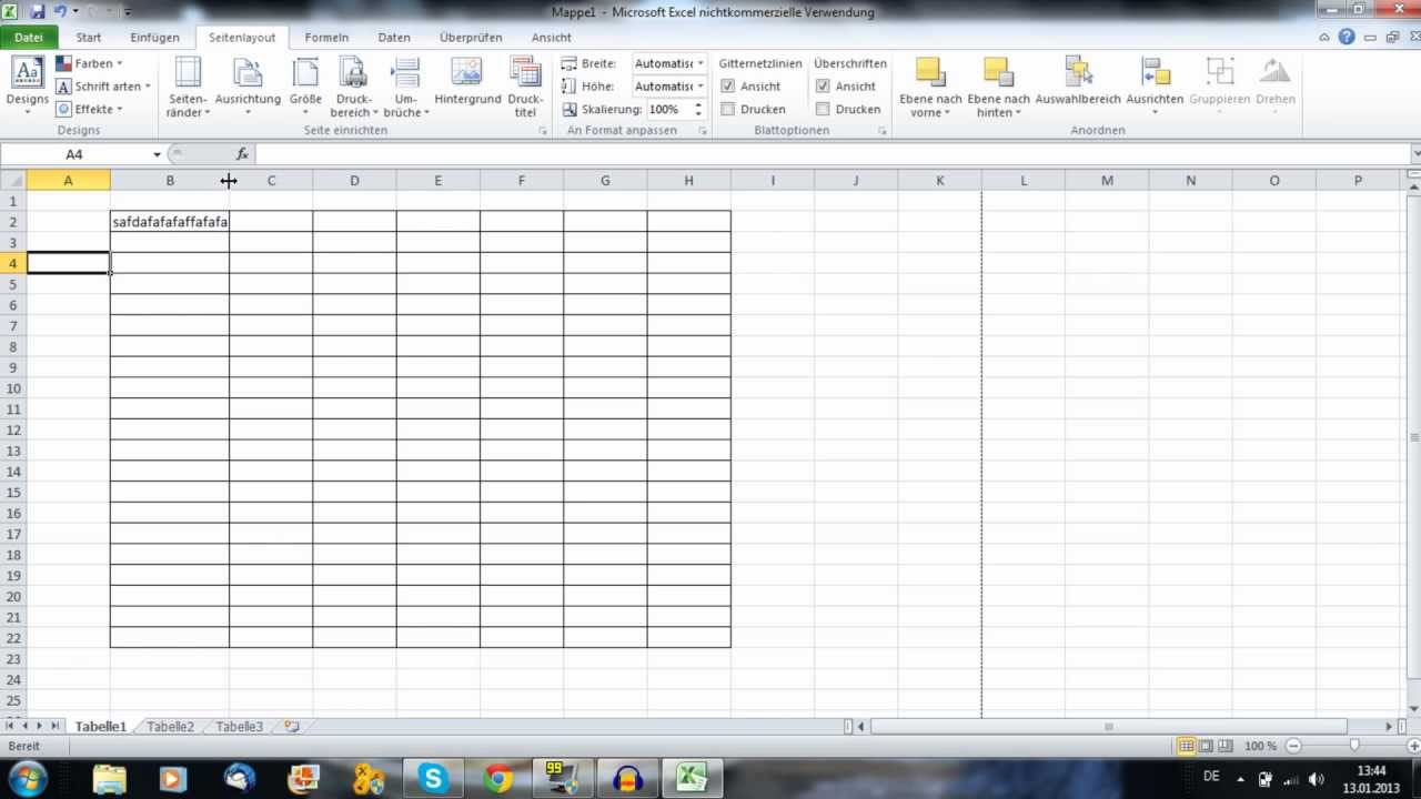 Microsoft Excel Grundkurs #001- Tabellen erstellen