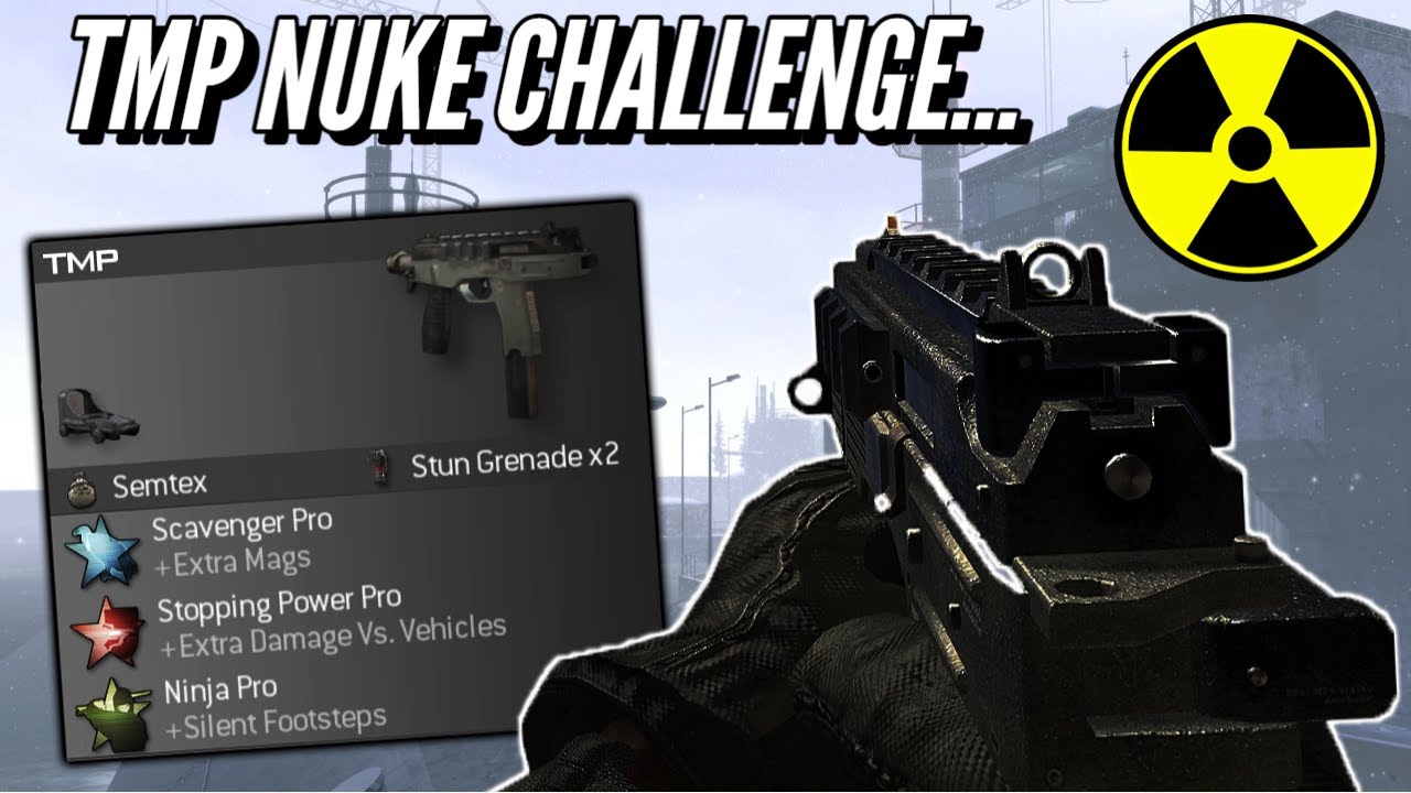 MW2- TMP Machine Pistol Tactical Nuke Challenge..
