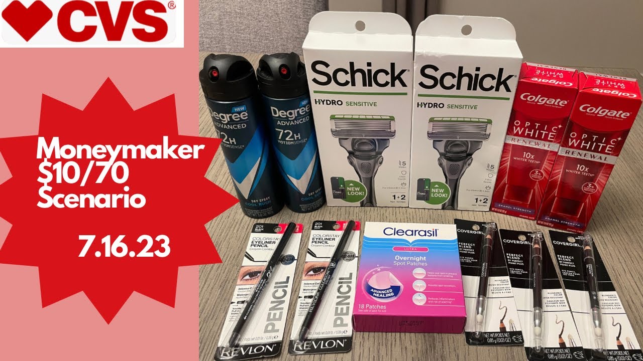CVS Moneymaker $10/70 Scenario - Easy Deals 7.16.23 #cvsdeals