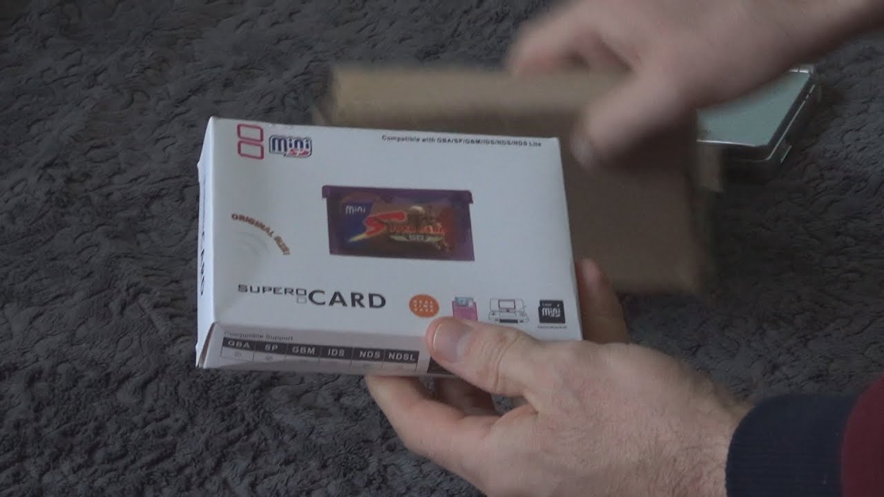 Unboxing and test of Supercard GBA Flash Card Mini SD Card Adapter for GBA GBASP GBM IDS NDS NDSL