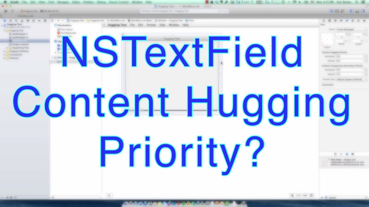 NSTextField Content Hugging Priority