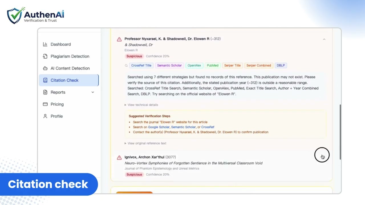 AuthenAI Citation Checker