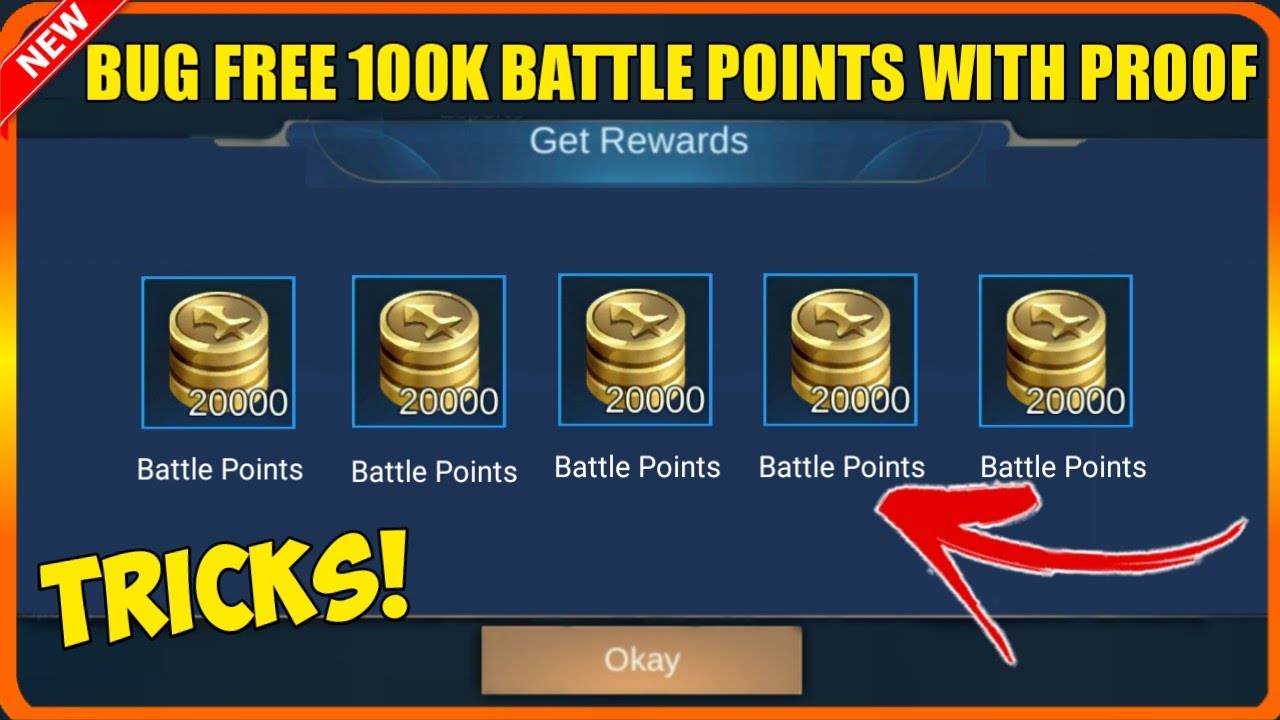 TRICKS FOR FREE 100K BATTLE POINTS INSTANT USING GUESS COINS | MOBILE LEGENDS BANG BANG 2021