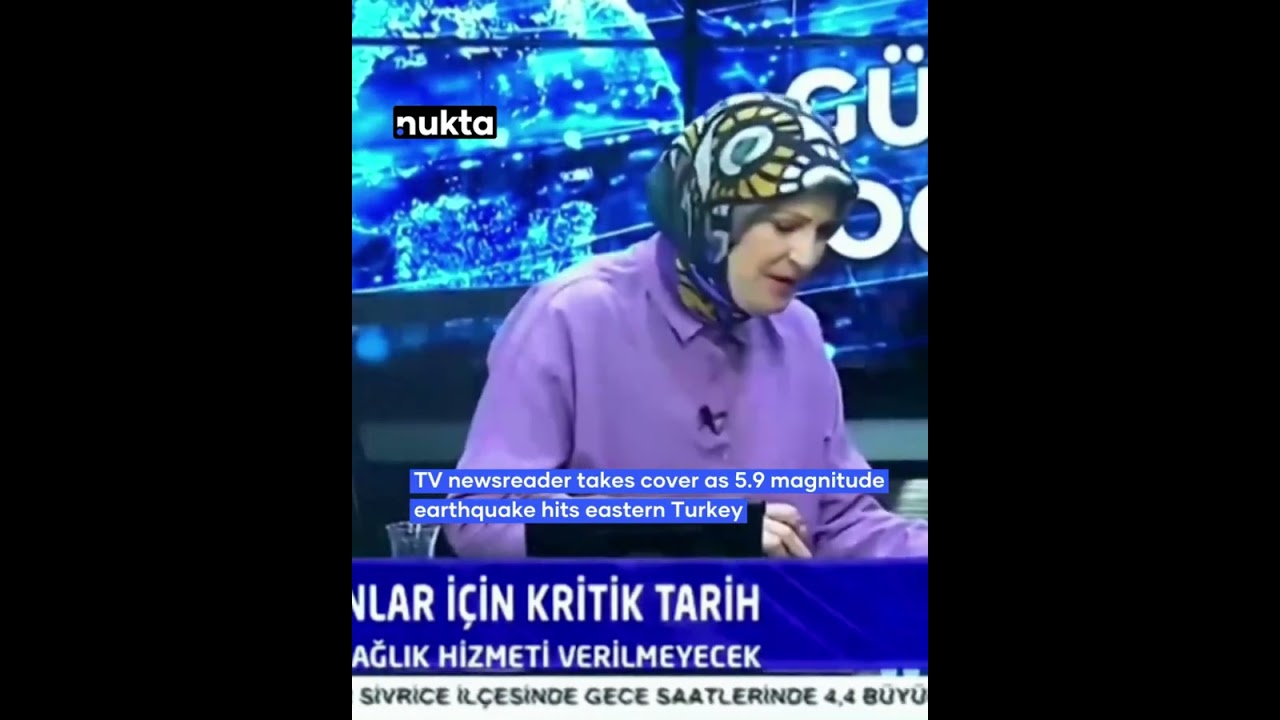TV newsreader takes cover as earthquake hits eastern Turkey | Nukta
