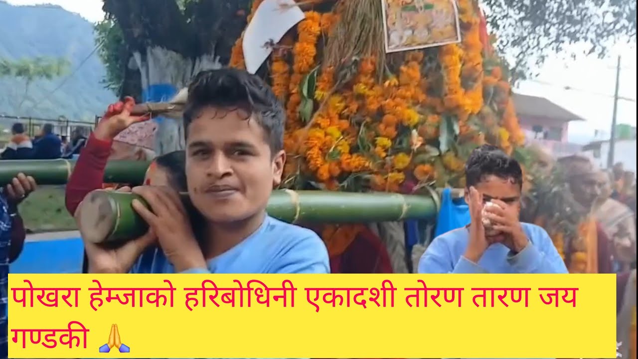 पोखरा हेम्जाको हरिबाेधिनी एकादशी ताेरण तारण जय गण्डकी  #viralvideo #youtubeshorts @SantoshPaudel2057