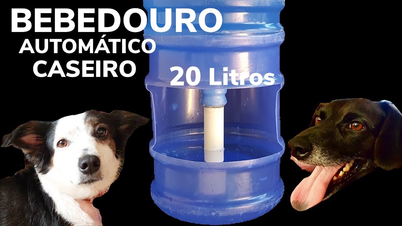 BEBEDOURO AUTOMATICO CASEIRO DE 20 LITROS - CACHORRO, COMO FAZER BEBEDERO CASERO PERROS E MASCOTAS