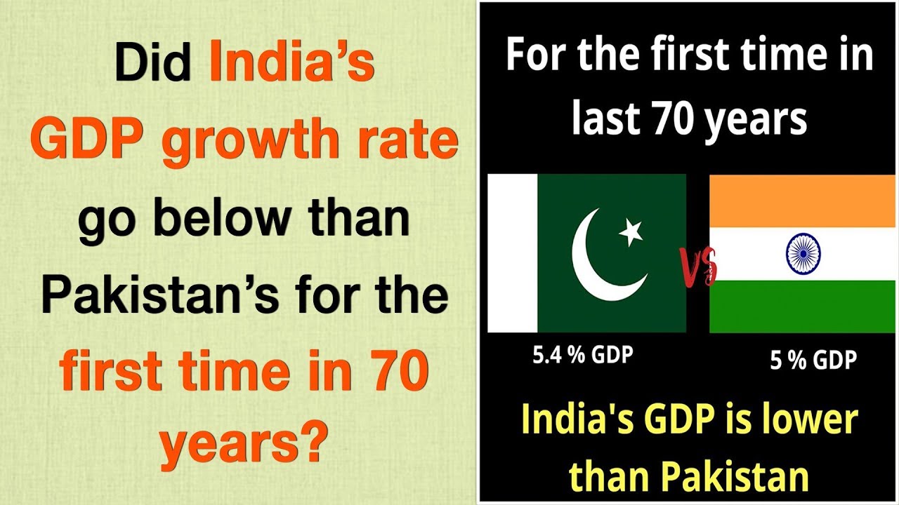 Did India&rsquo;s GDP growth rate go below than Pakistan&rsquo;s for the first time in 70 years?