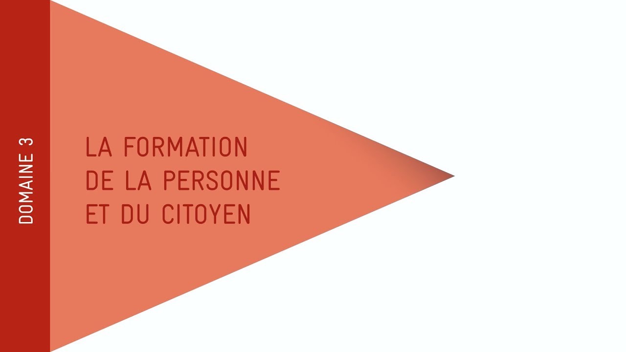 Présentation du socle - Domaine 3