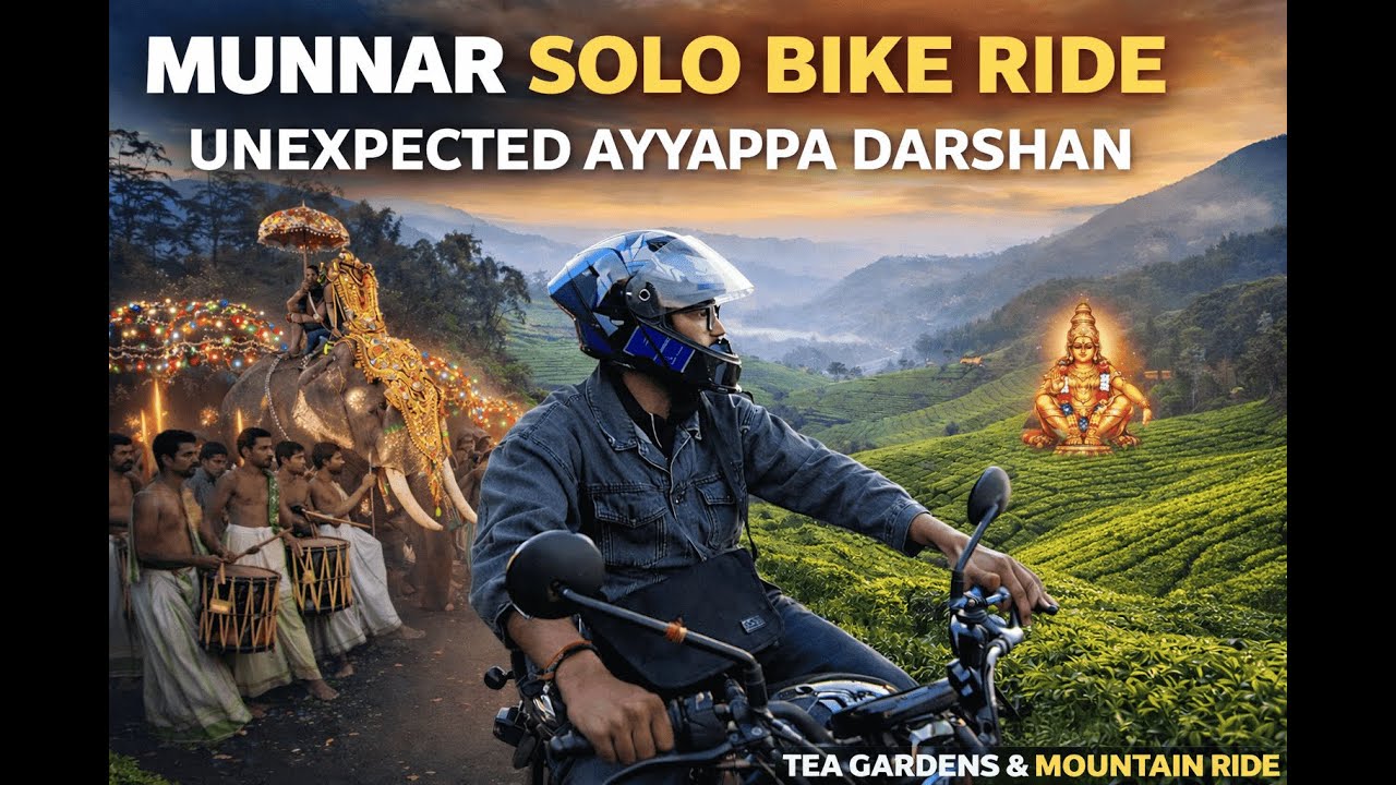 Solo Bike Ride to Munnar | Tea Gardens, Ayyappa Darshan & Sukoon