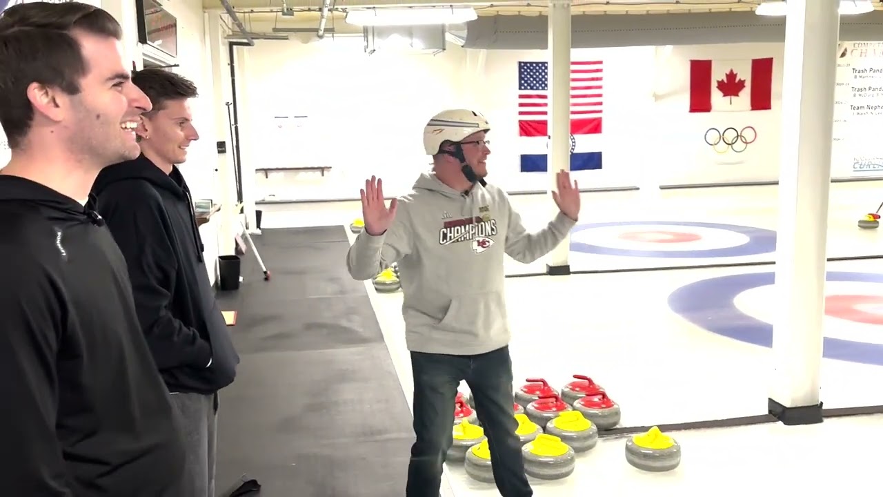 Cody & Gold go Curling at the Kansas City Curling Club