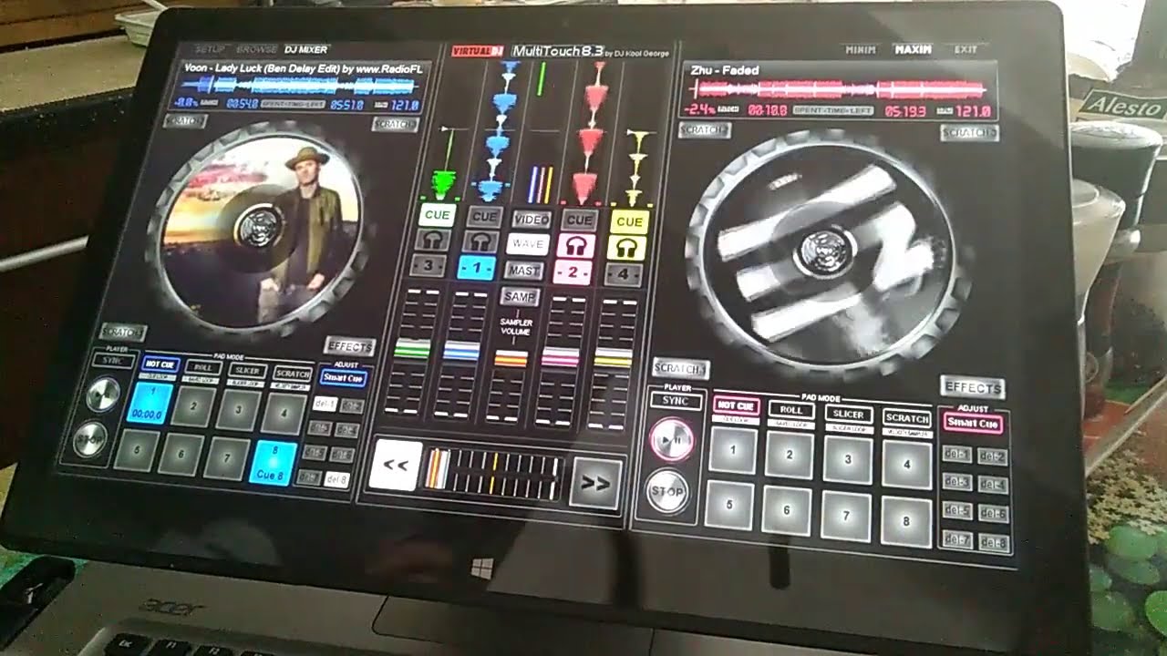 Virtual DJ on touch screen - Getting started