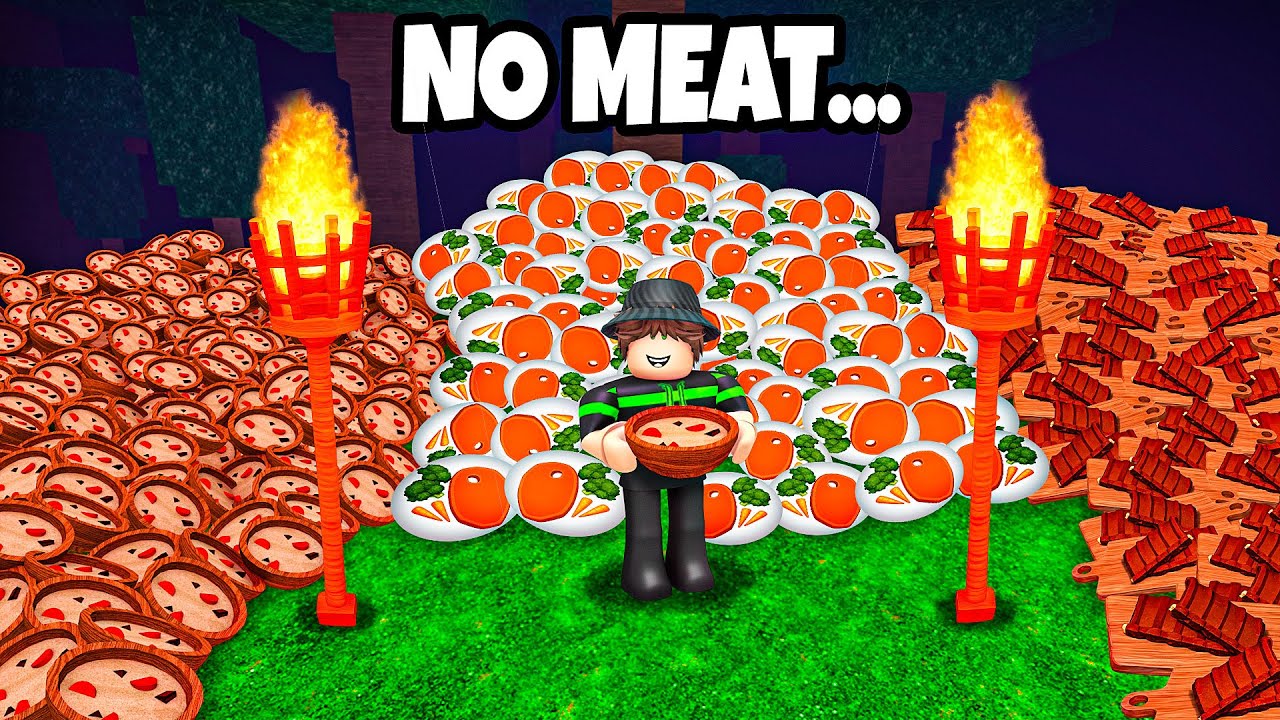 Surviving With NO MEAT In 99 Nights In The Forest..
