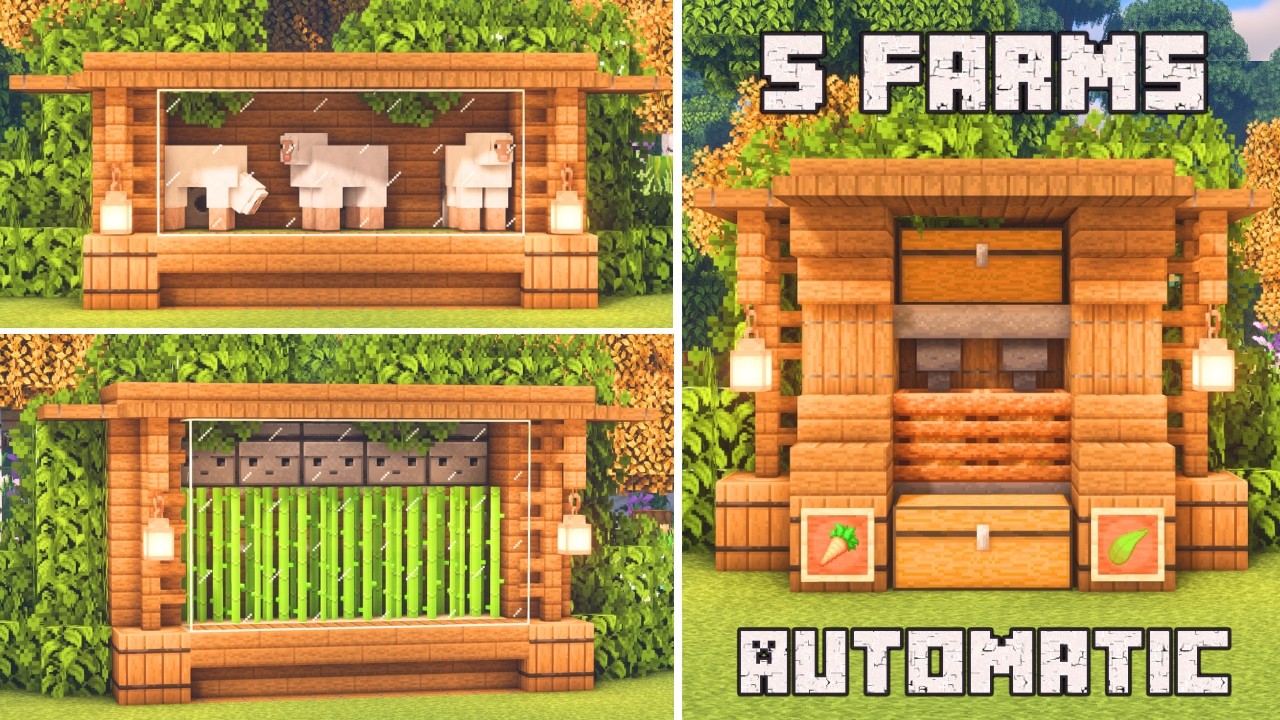 5 Автоматических Ферм для Начала в Minecraft | Легкий Урок