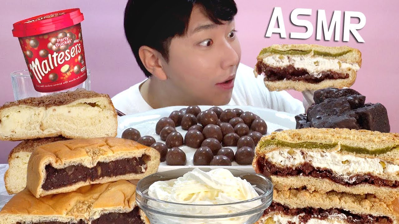 쟝블랑제리 맘모스빵,여러가지빵 디저트 먹방 리얼사운드 Dessert Mukbang