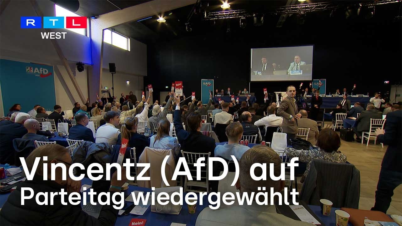 Martin Vincentz bleibt Vorsitzender der NRW-AfD – knappe Mehrheit auf Parteitag in Marl | RTL WEST