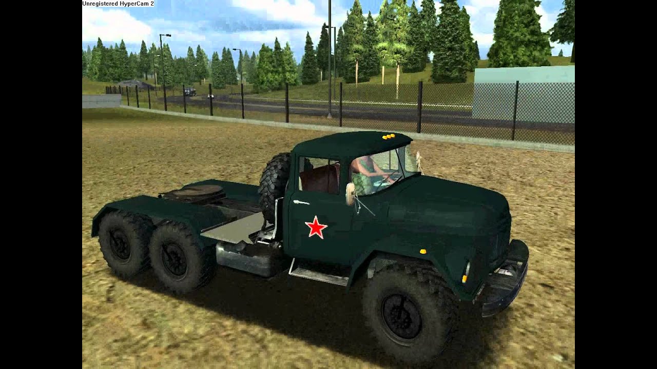 18 wheels of steel Haulin.Zil 131 Real engine and horn sound