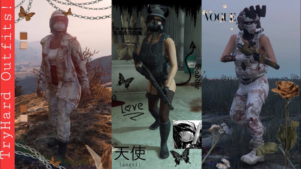GTA 5 online I 🍂CHECK OUT THESE TRY HARD FEMALE OUTFITS!!!🍂 [tutorial] 🍂 (XBOX/PS4)