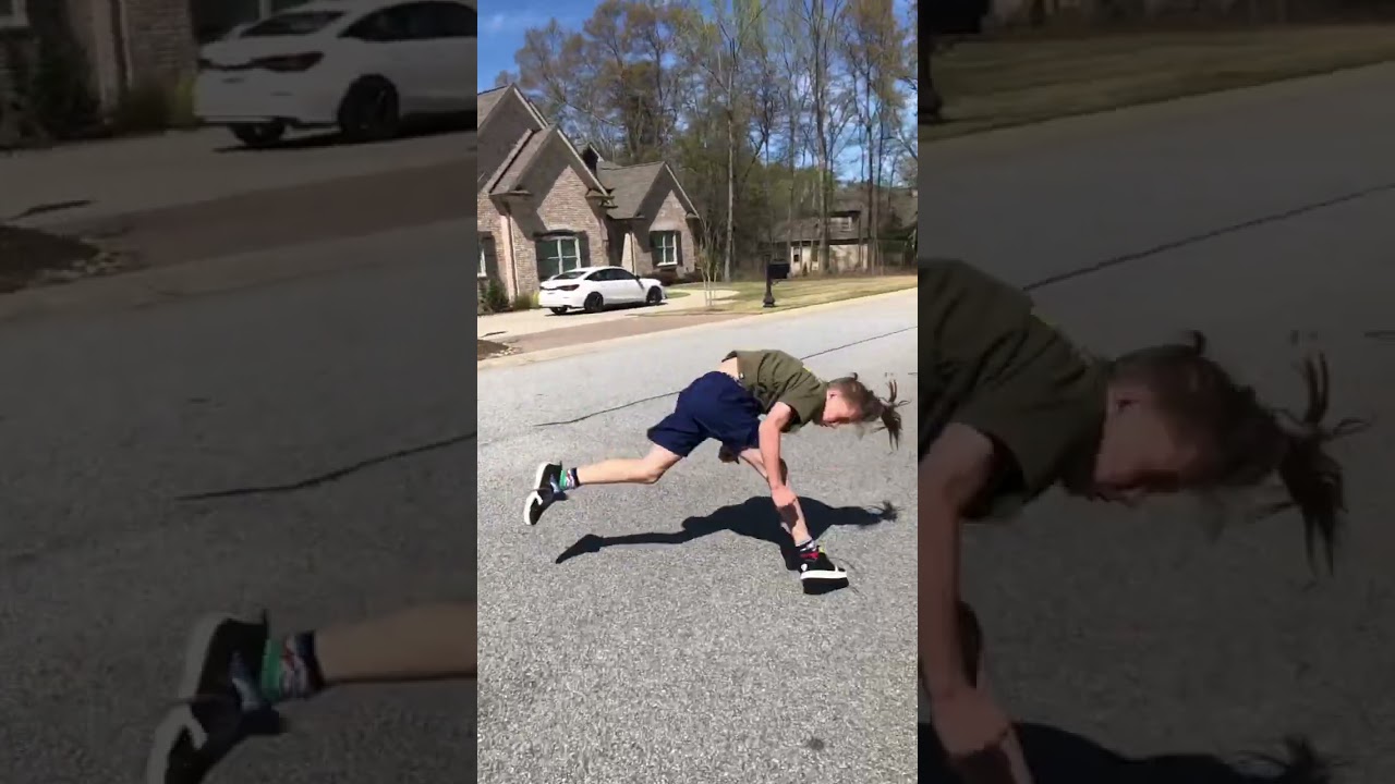 Backflip with TWO TWISTS on concrete
