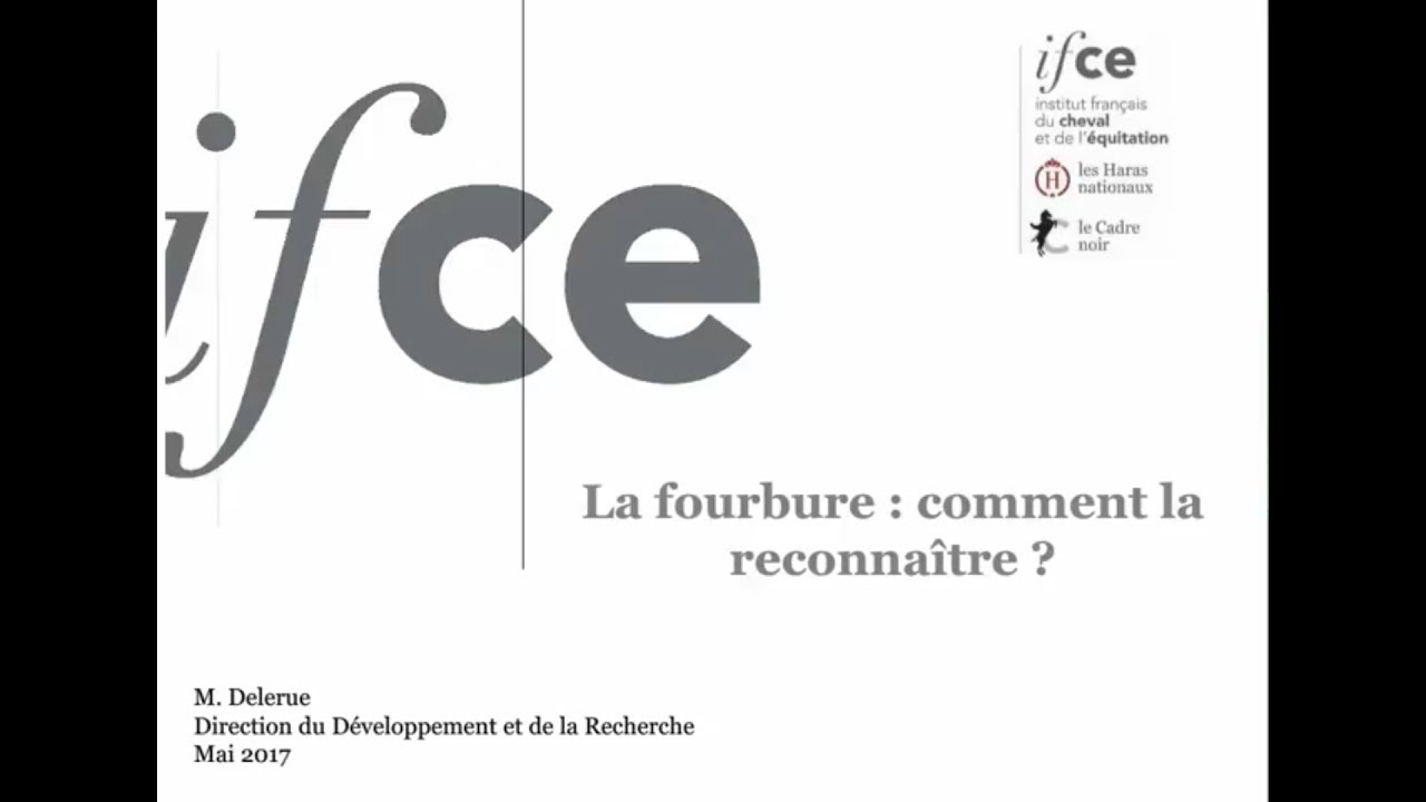 M.Delerue - La fourbure : comment la reconnaître ? 1/3