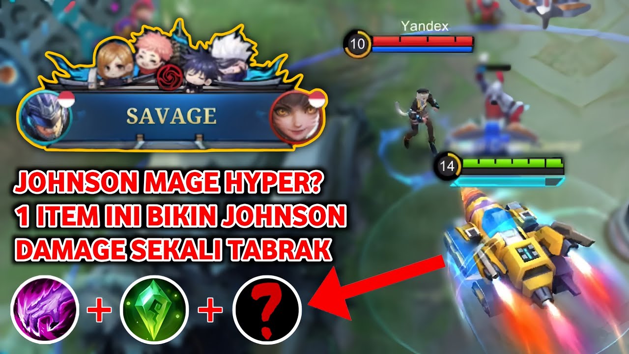 TUTORIAL JOHNSON MAGE HYPER❗SEKALI TABRAK AUTO ILANG❗JOHNSON BUILD MAGE❗