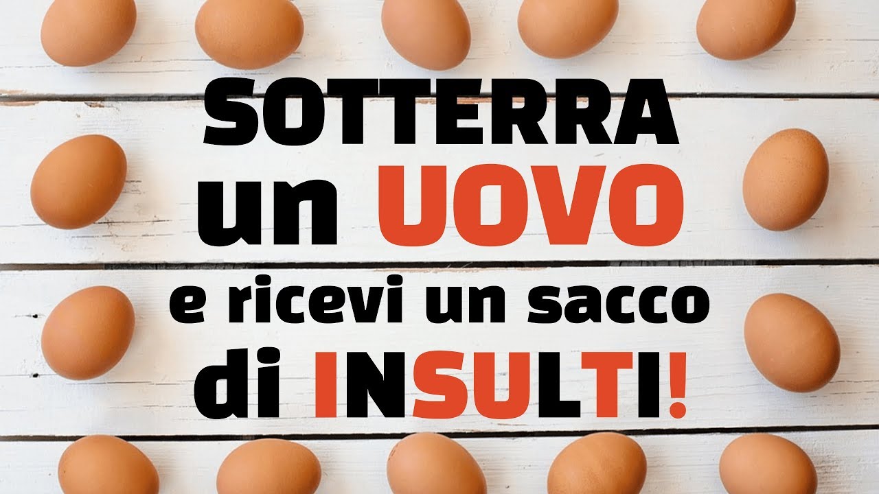 Sotterra un uovo e ricevi un sacco di insulti!