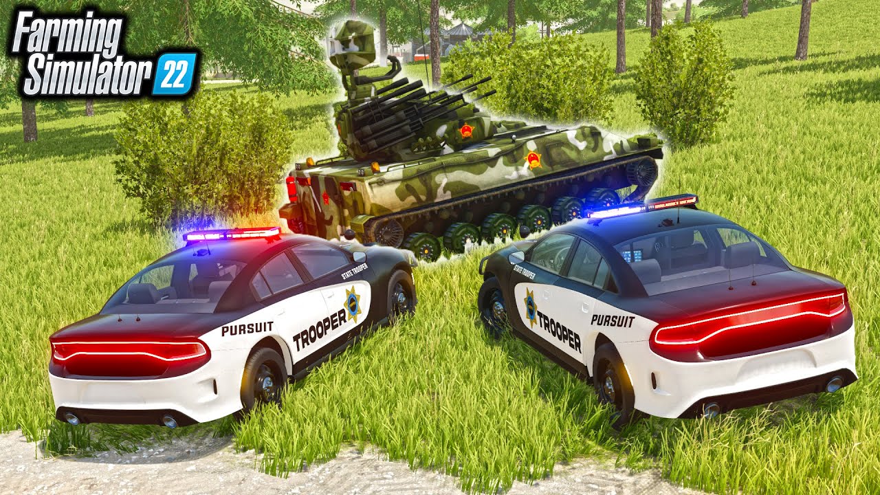 COPS FIND RUSSIAN TANK IN THE WOODS! | FS22