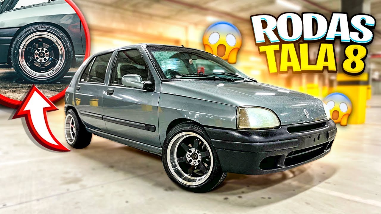 Coloquei RODAS TALUDAS no meu CLIO (TALA 8)