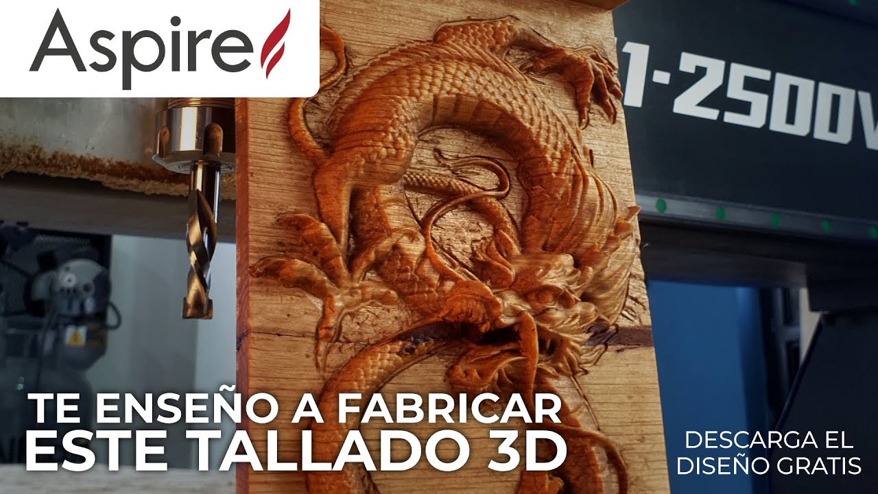 TUTORIAL - Te enseño a fabricar este tallado 3D DESDE CERO - DISEÑO GRATIS | QUSTOM CNC