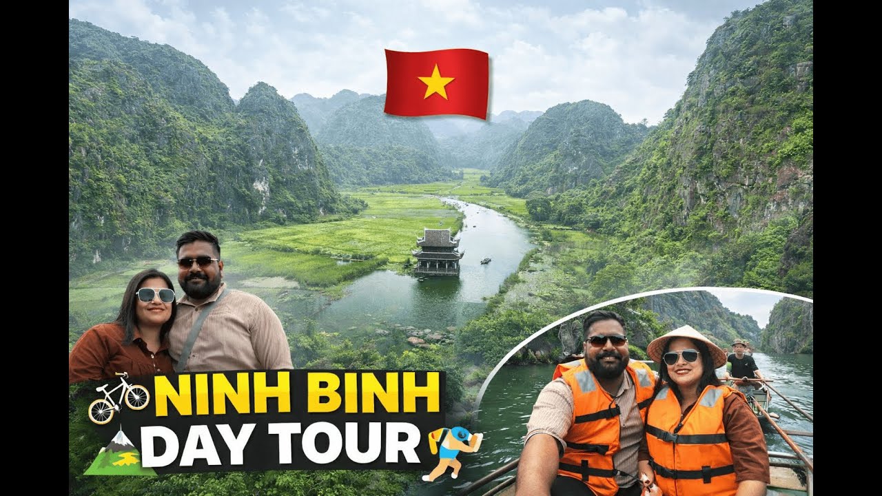 EP-04 | Vietnam ka Hidden Paradise😍 – Ninh Binh 🌿 | Full Day Tour | Boat Ride, Cycling & Hiking |