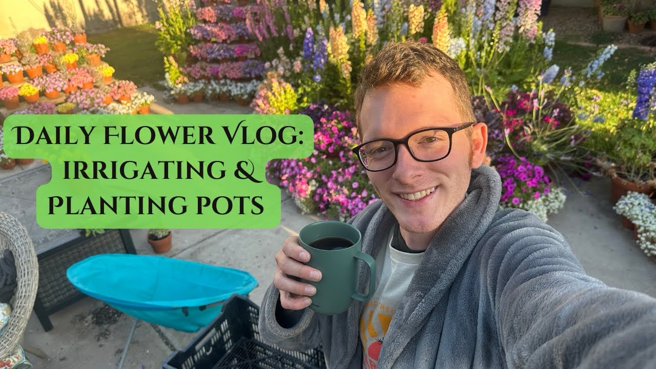 FLOWER VLOG: Irrigating new pots & planting pots!