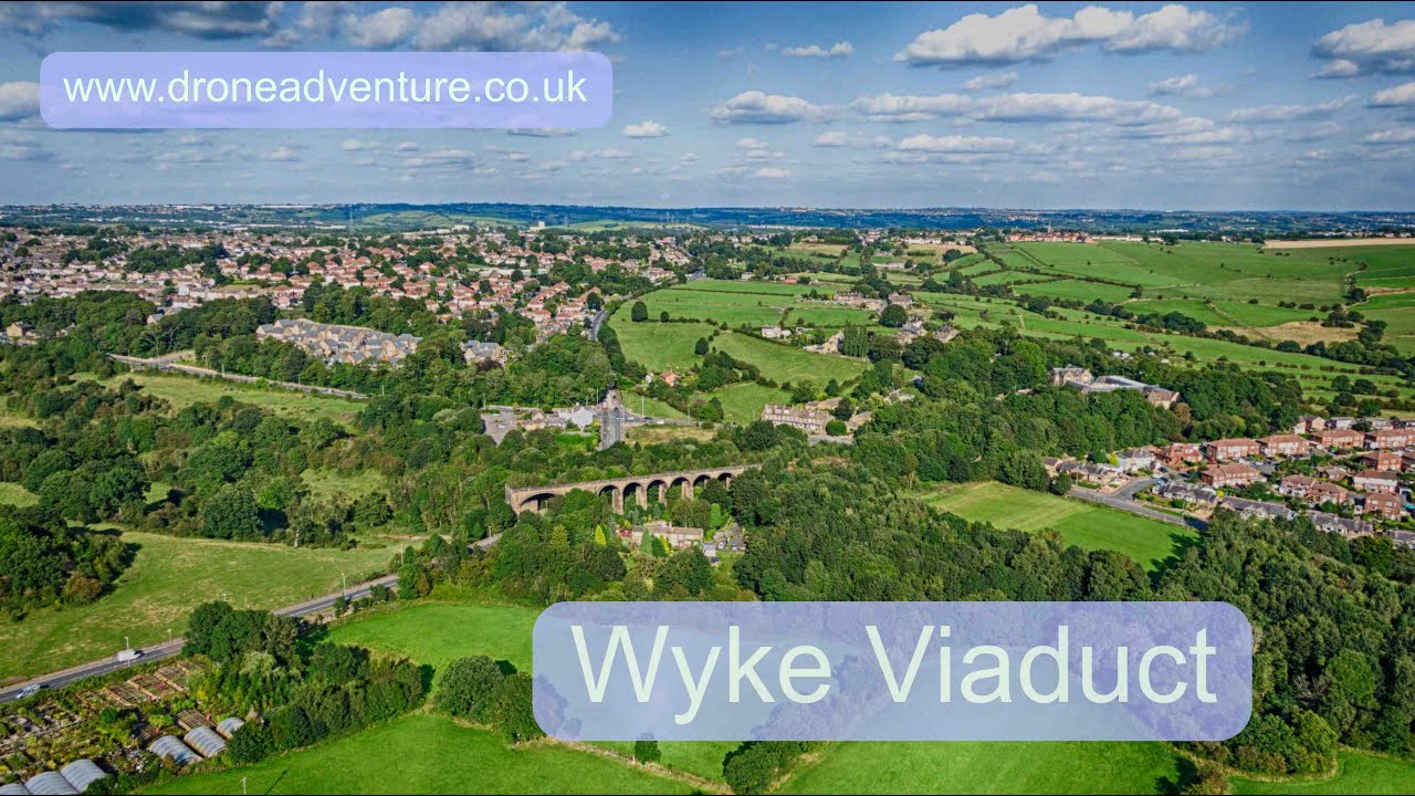 4k Drone video of Disused Wyke Viaduct (Pickles line) - Known locally as the Red Lion Bridge