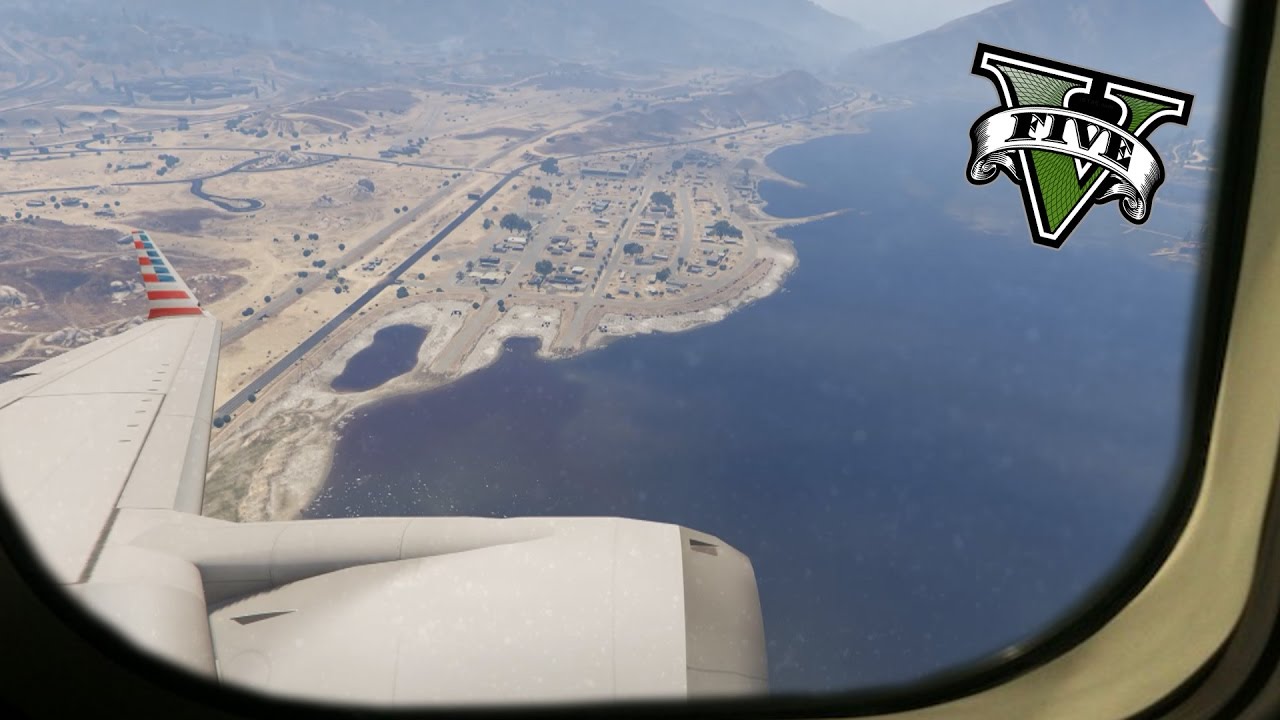 GTA 5 - 737-MAX9 SS (Sandy Shores) to LSIA Full Flight HD