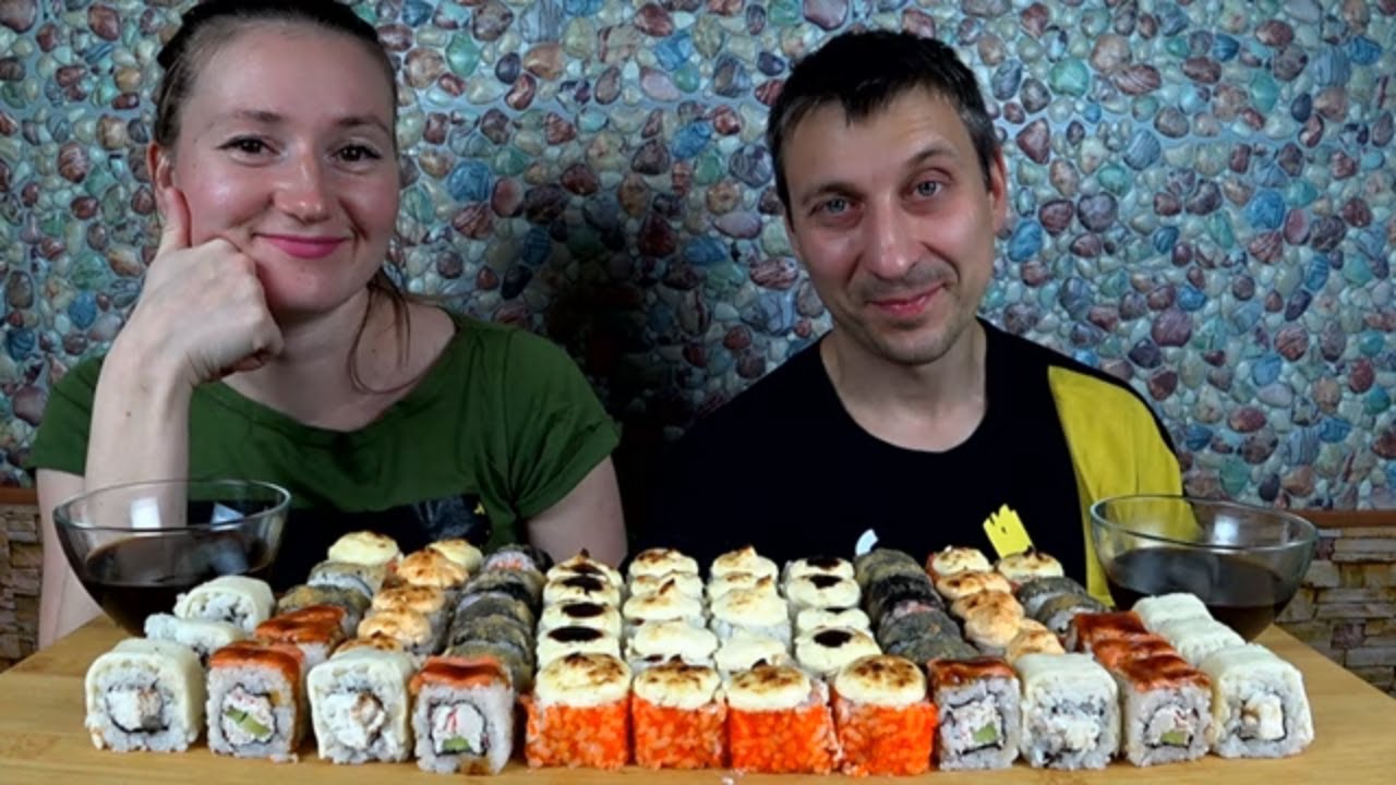 МУКБАНГ РОЛЛЫ НА ДЕНЬ РОЖДЕНИЯ ДЕНИСА | MUKBANG ROLLS FOR DENIS'S BIRTHDAY #rolls #mukbang #мукбанг
