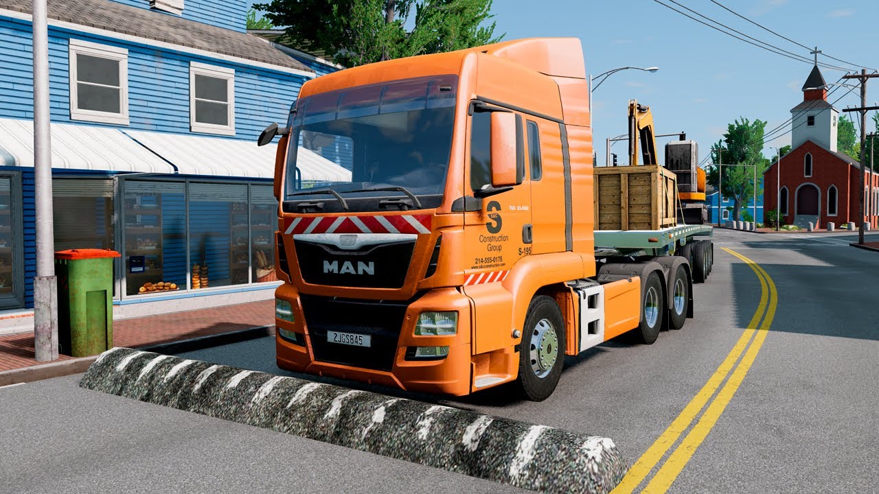 Trucks vs Speed Bumps – BeamNG.Drive