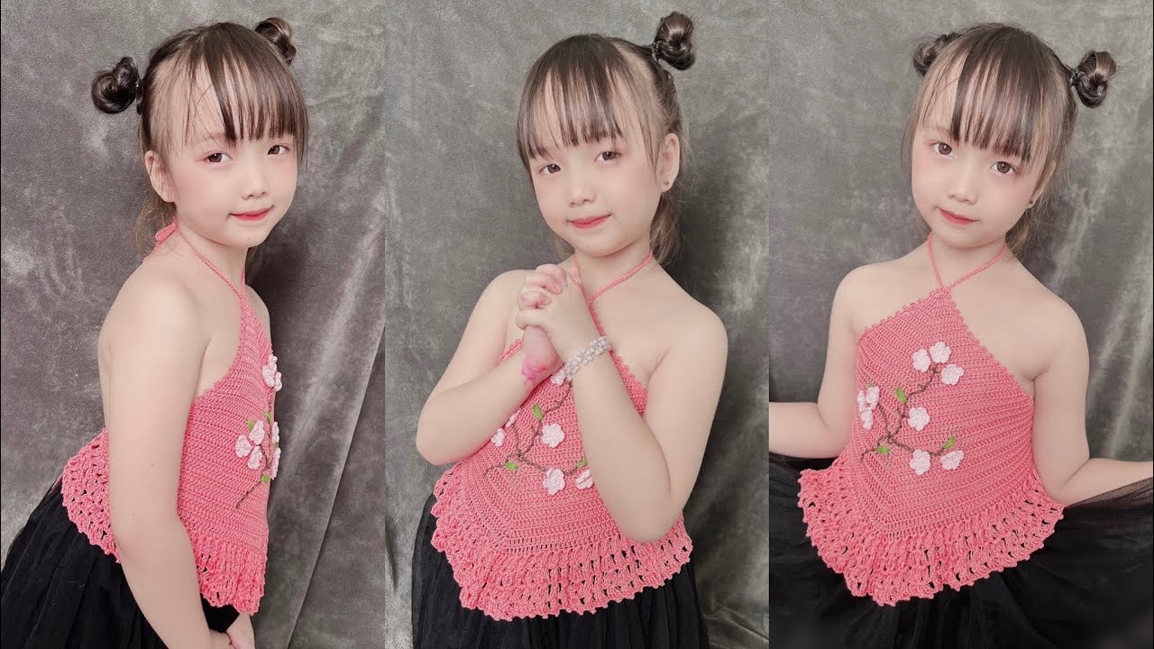Crochet Halter Top 🌸 Hướng dẫn móc yếm đào