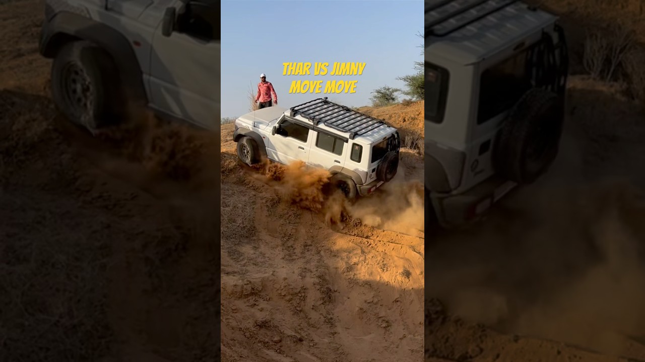 Jimny vs Thar #jimny2024 #jimnyoffroad #offroad4x4 #thar #tharvsjimny #shortsvideo