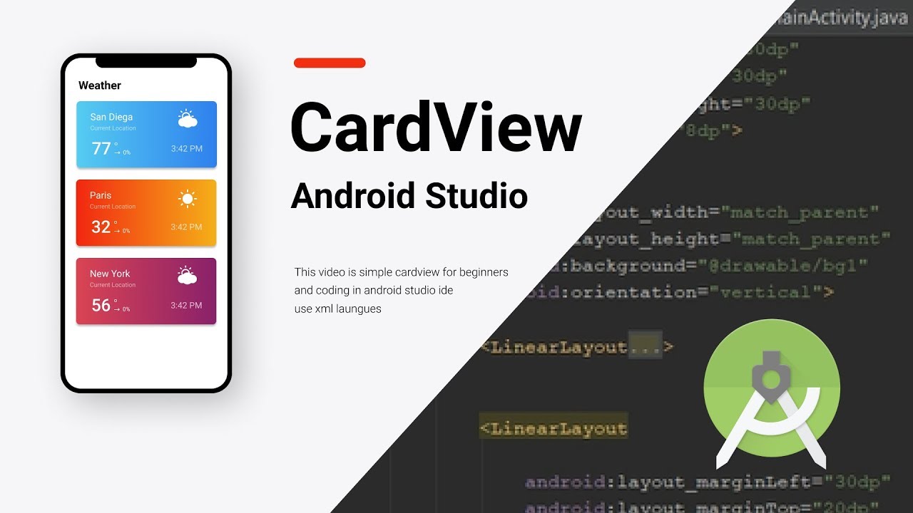 How to use CardView in Android Studio | Tutorial xml