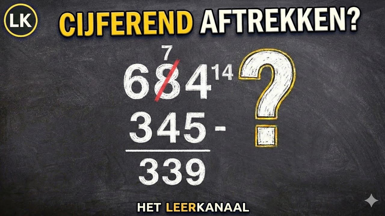 Cijferend Aftrekken: Lenen bij de Buren (Simpel)