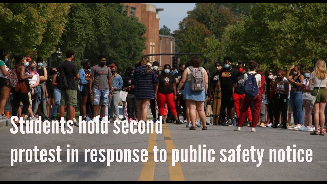 Students hold second protest in response to public safety notice