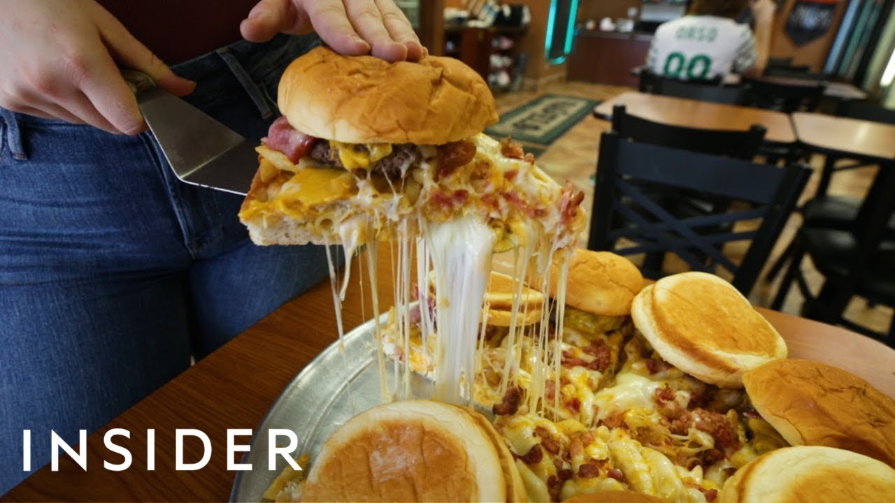 We Tried A Pizza Topped With 8 Bacon Cheeseburgers