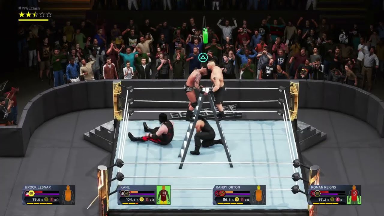 WWE 2K20: RKO from Ladder! Fatal 4 Way Match 4K PS4 Pro Gaming