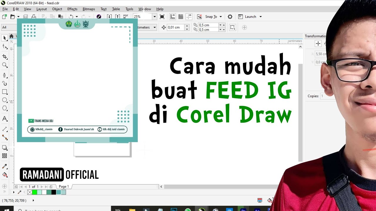 Cara Mudah buat FEED Instagram di Corel Draw