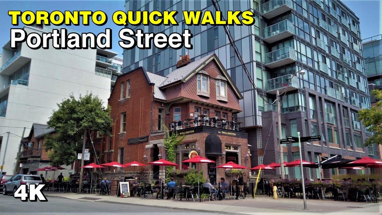 Downtown Toronto Walk along Portland Street [4K]