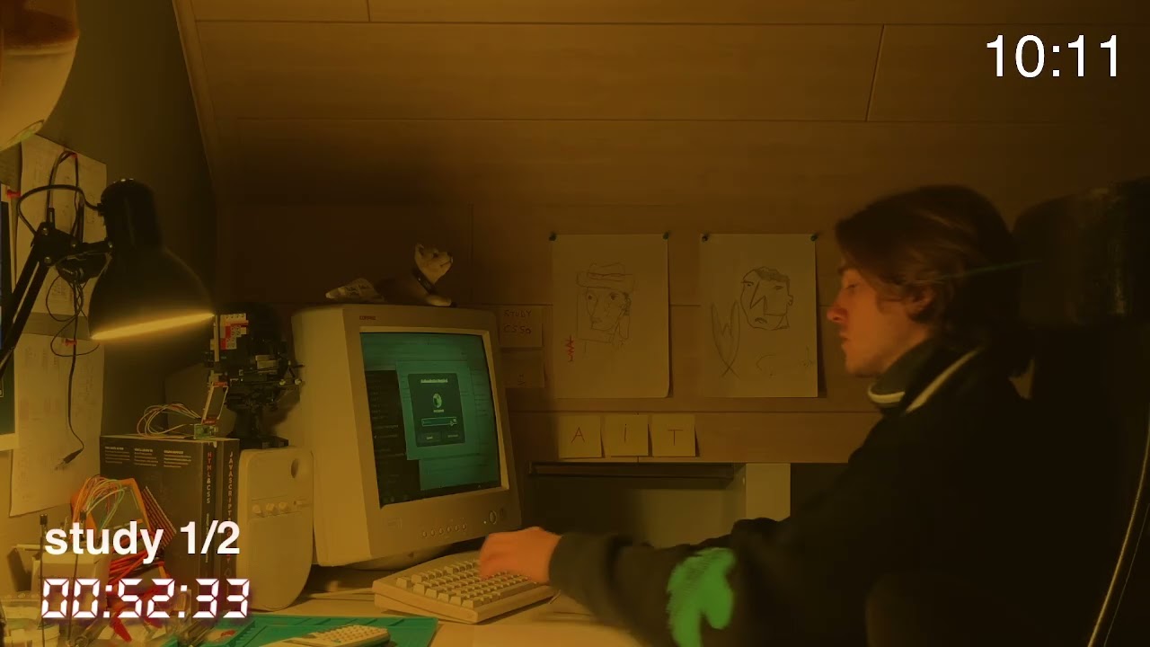 study with me pomodoro! rain sounds, 10-min break