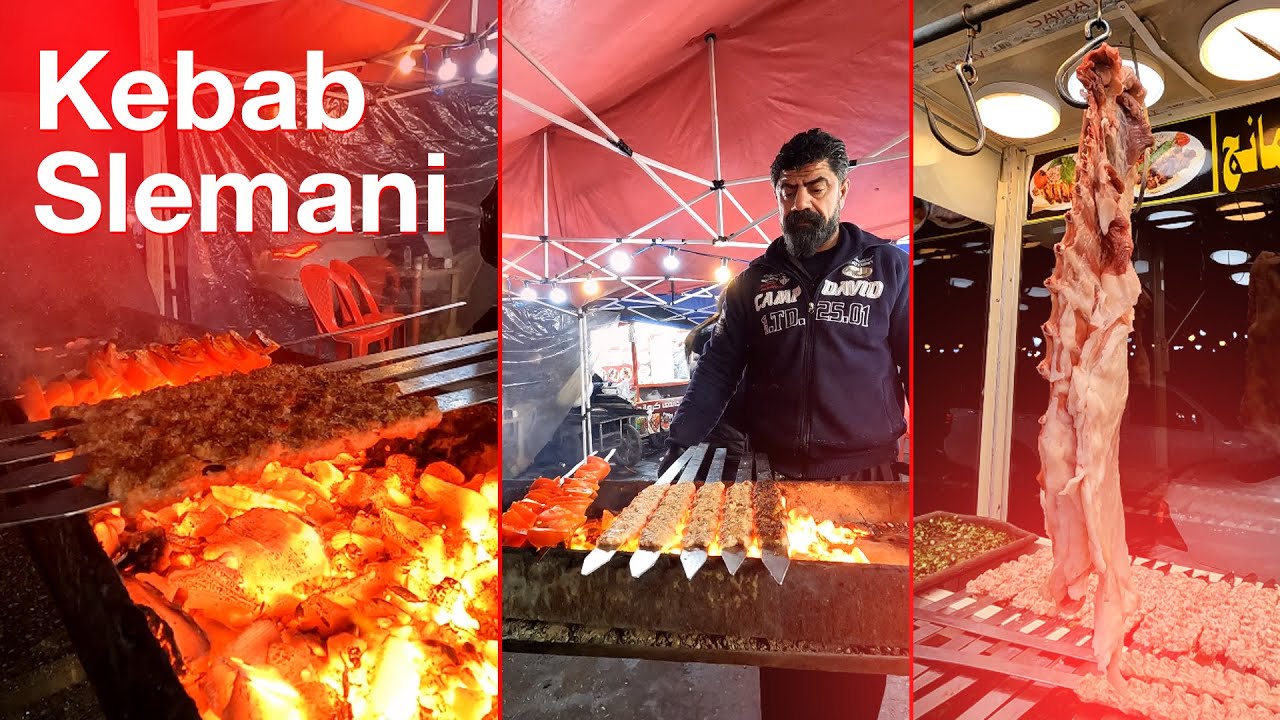 IRAQ! Slemani Kabeb Street Food | Street Food Kebab